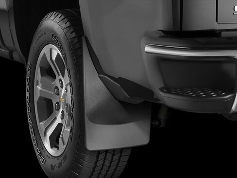 Weathertech مخصص لا يوجد حارس حارس حاربة من شيفروليه سيلفرادو 1500 ، سيلفرادو 2500HD/3500HD ، سيلفرادو LD 1500 - زوج خلفي (120035) ، أسود in Saudi Arabia