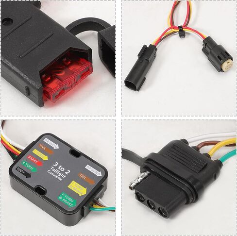 4 Way Trailer Wiring Harness Flat Output 56335 Compatible with Escape S SE SEL Titanium 2013-2016, 4 Pin Towing Hitch Trailer Wire in Saudi Arabia
