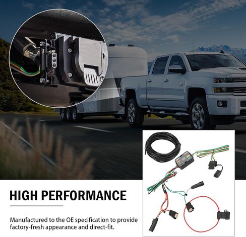 4 Way Trailer Wiring Harness Flat Output 56335 Compatible with Escape S SE SEL Titanium 2013-2016, 4 Pin Towing Hitch Trailer Wire in Saudi Arabia