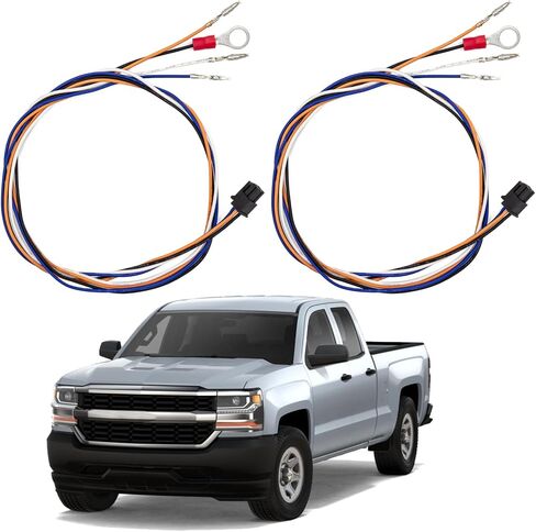 2PCS Tow Mirrors Wiring Harness Compatible with 2014-2018 Chevrolet Chevy Silverado GMC Sierra 1500 2500 HD Sierra Truck Cargo Running Turn Signals Light in Saudi Arabia