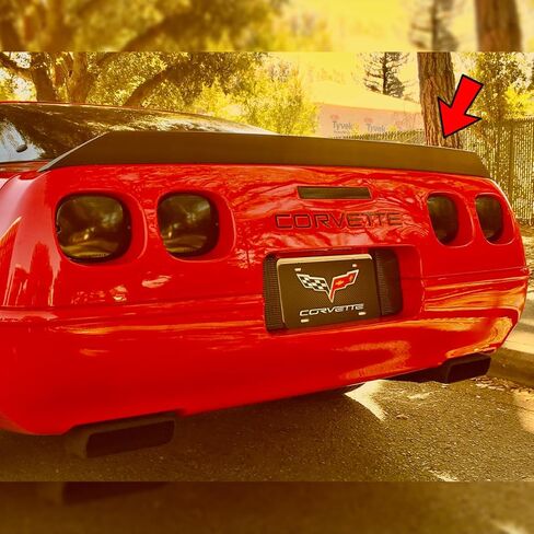 SPOINDERKING DUCKBILL TRUNK SPOILER (380P) متوافق مع CHEVY CORVETTE C4 1984-1996 Black in Kuwait
