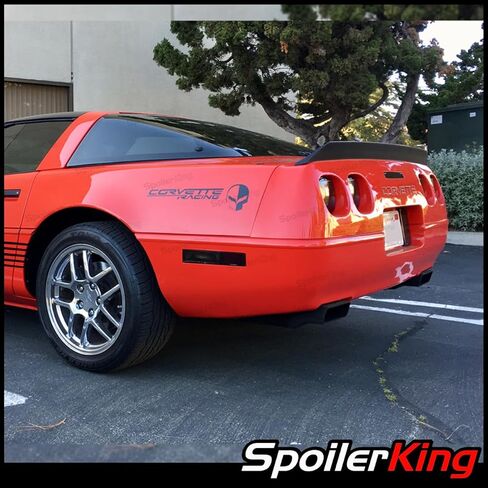 SPOINDERKING DUCKBILL TRUNK SPOILER (380P) متوافق مع CHEVY CORVETTE C4 1984-1996 Black in Kuwait
