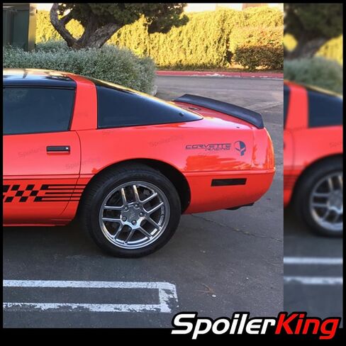 SPOINDERKING DUCKBILL TRUNK SPOILER (380P) متوافق مع CHEVY CORVETTE C4 1984-1996 Black in Kuwait