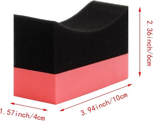 7pcs Red Tire Shine Applicator Sponges, Durable Foam Tire Applicator Pads, Reusable Tire Sponges, for Car Glass, Painted Steel & Porcelain in Saudi Arabia