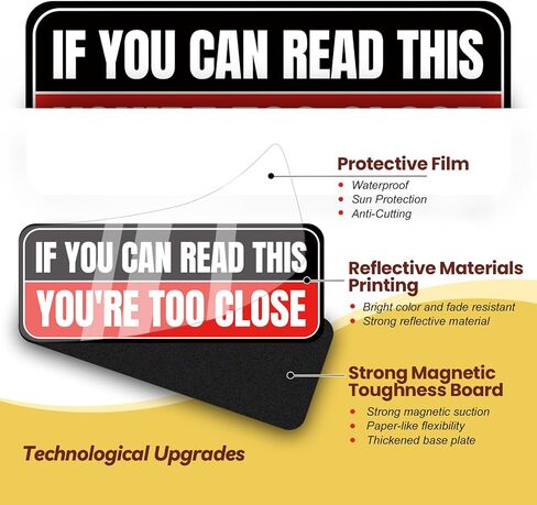 Baby on Board Car Magnet Sign 5.5 X 5.5 inch, Baby On Board Signs, Magnetic Warning Baby Safety Signs, Striking Black and Yellow, Night Reflective, Waterproof【2Pack】 in Kuwait
