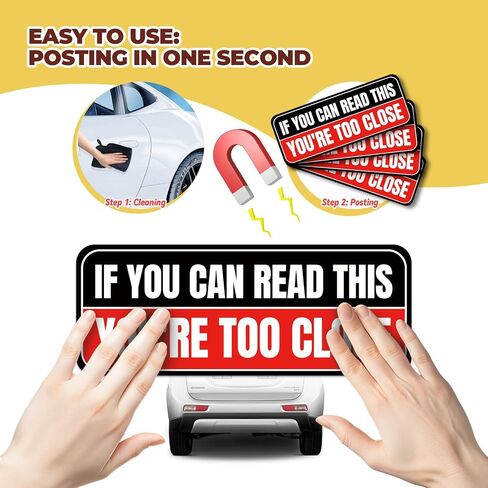 Baby on Board Car Magnet Sign 5.5 X 5.5 inch, Baby On Board Signs, Magnetic Warning Baby Safety Signs, Striking Black and Yellow, Night Reflective, Waterproof【2Pack】 in Kuwait