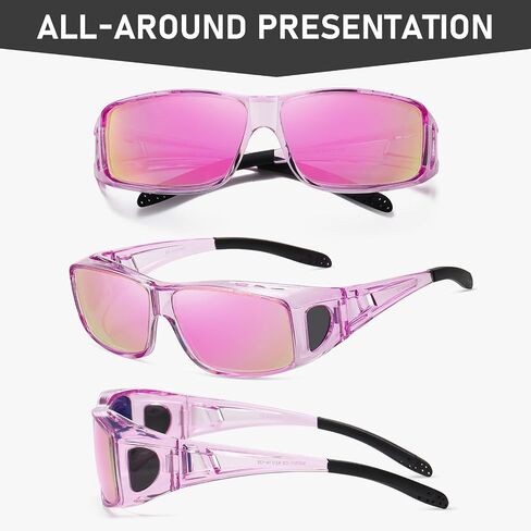 Wzerry Fit Over Glasses Sunglasses for Women Men, Polarized Oversized Sun Glasses for Prescription Glasses UV400 Protection in Saudi Arabia