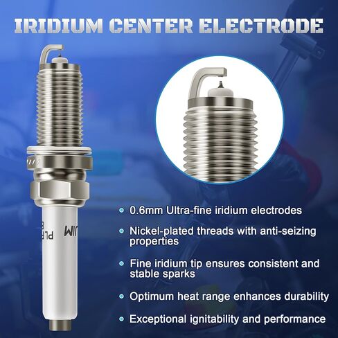Iridium Platinum Spark Plugs 4 Pack 94833 PLFER7A8EG Compatible with 2013-2019 VW Jetta Passat Golf Beetle GTI & 2015-2020 Audi A3 A4 A5 A6 TT Quattro Q5 Q7 S3 & Porsche M-acan - L4 1.8L 2.0L in Saudi Arabia