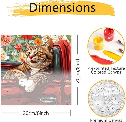 Kaliosy 4 Pack Framed Paint by Numbers Kits for Adults Seasonal Trees, Oil Painting Landscape Pre Drawn Canvas Drawing Paintwork with Paintbrushes Acrylic Beginner Wall Home Decoration 8x8 inch in Saudi Arabia