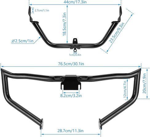 Crash Bars for Harley Davidson Chopped Engine Guard Protector Crash Bar for Harley FLTRX FLTRXS FLTRXST FLTRXSE 2015-2023 Engine Support bar with Fairing Support Brackets (Gloss Black) in Saudi Arabia