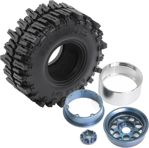 Redspider • مطاط 2.2 '' إطارات الزاحف (4pcs) التضاريس الطينية 2.2 إطارات Super Grip Tire Tire OD 130 * 55mm متوافق مع SCX10 المحوري 90047 D90 TF2 TAMIYA CC01 TRAXXAS TRX4 in Kuwait