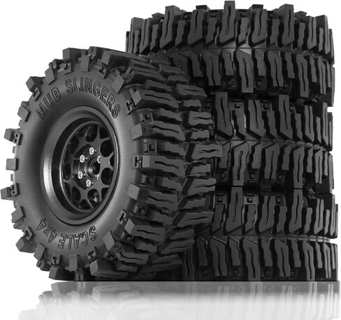 Redspider • مطاط 2.2 '' إطارات الزاحف (4pcs) التضاريس الطينية 2.2 إطارات Super Grip Tire Tire OD 130 * 55mm متوافق مع SCX10 المحوري 90047 D90 TF2 TAMIYA CC01 TRAXXAS TRX4 in Kuwait