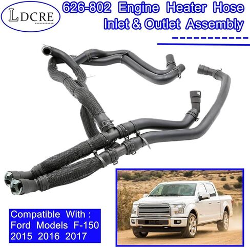 626-802 Engine Heater Hose Inlet & Outlet Assembly,Compatible With Ford Models F-150 2015 2016 2017, Replaces Part Number 626-802 626802 FL3Z-18472-K FL3Z18472K in Saudi Arabia