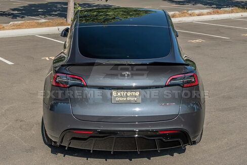 استبدال المتجر المتطرف عبر الإنترنت لعام 2020-نموذج تسلا الحاضر y | M4 Performance style ABS Plastic - مطلية مفسد جناح الجذع الخلفي اللامع اللامع in Kuwait