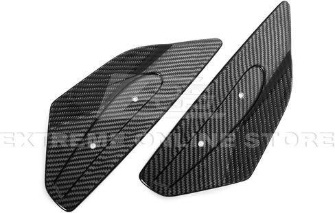 Replacement for 2020-Present Chevrolet Corvette C8 Models with High Wing Spoiler | GM Factory Style Carbon Fiber Rear Trunk Lid Wing Side Winglets Pair in Saudi Arabia