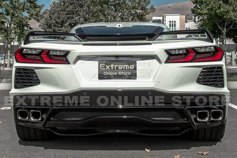 Replacement for 2020-Present Chevrolet Corvette C8 Models | GM Factory Z51 Style Rear Trunk Lid Wing Spoiler (ABS Plastic - Painted Carbon Flash Metallic) in Saudi Arabia