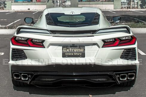 Replacement for 2020-Present Chevrolet Corvette C8 Models | GM Factory Z51 Style Rear Trunk Lid Wing Spoiler (ABS Plastic - Painted Carbon Flash Metallic) in Saudi Arabia