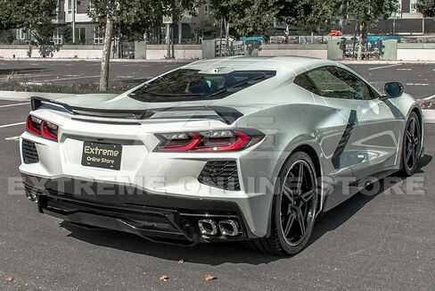 Replacement for 2020-Present Chevrolet Corvette C8 Models | GM Factory Z51 Style Rear Trunk Lid Wing Spoiler (ABS Plastic - Painted Carbon Flash Metallic) in Saudi Arabia