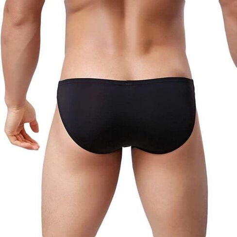 Men's Sexy Elephant Trunk Translucent Briefs Ice Silk U Bulge Naughty Underwear in Kuwait