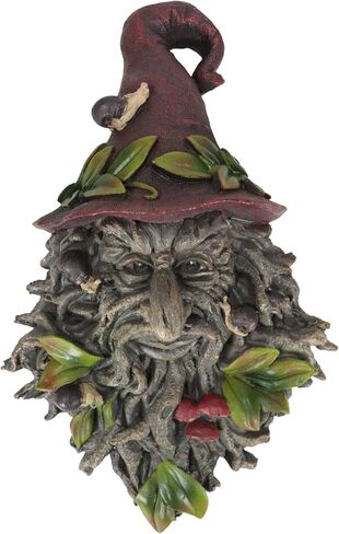Ebros Gift Nature Spirit God Celtic Winter Solstice Toadstool Greenman with Magical Sorting Hat Hanging Wall Decor Plaque 10" H Wiccan Tree of Life Forest Horned God Ent Mythical Fantasy Sculpture in Saudi Arabia