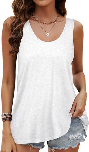 قمم دبابة النساء 2 مساءً قمم الصيف للنساء 2025 U دبابة الرقبة أعلى فضفاضة ملائمة بلا أكمام النساء الصيف قمم الأساسيات العصرية ملابس in Kuwait