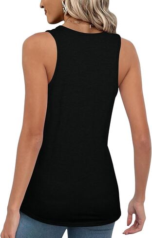 قمم دبابة النساء 2 مساءً قمم الصيف للنساء 2025 U دبابة الرقبة أعلى فضفاضة ملائمة بلا أكمام النساء الصيف قمم الأساسيات العصرية ملابس in Kuwait