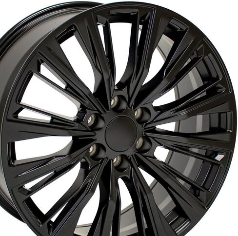 OE Wheels CA93 22 Inch Rims Fit Escalade-V Series Style 6x139.7 22x9 Satin Black - Hollander 4869 (Set of 4) in Saudi Arabia