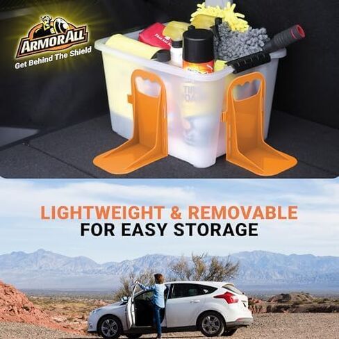 Armor All Trunk Cargo Blocks, 2 Pack of Cargo Dividers, Velcro Trunk Organizer Blocks to Hold Cargo in Place for Cars, Trucks, SUVs, Vans, Cargo Containment System, Trunk Dividers with Velcro in Kuwait