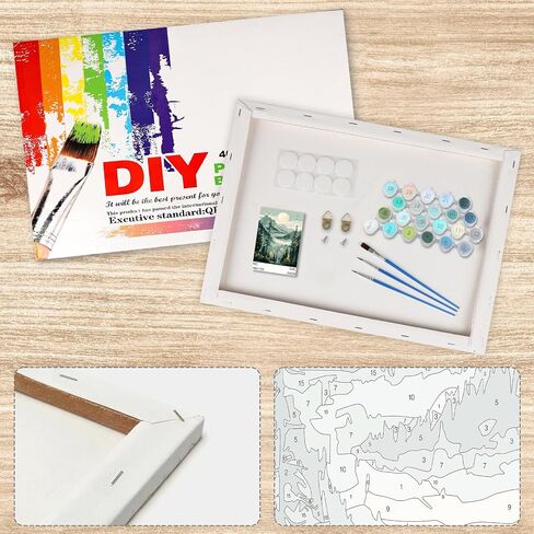 Lxmsja Abstract Butterly Paint by Numbers Kit للبالغين ، وطلاء الزهور الأكريليك بأرقام للبالغين المبتدئين ، ومخططات الطلاء بالزيت DIY لديكور الجدار المنزلي 8x12 بوصة (مؤطرة) in Saudi Arabia