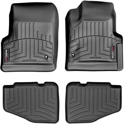 WeatherTech Custom Fit FloorLiners for Jeep Wrangler Unlimited 2-Door, Wrangler 2-Door - 1st & 2nd Row (44042-1-2), Black in Saudi Arabia
