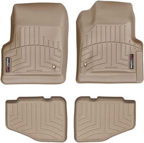 Weathertech مخصص Floirliners لجيب Wrangler Unlimited 2-Door ، Wrangler 2-Door-1st & 2nd Row (44042-1-2) ، Black in Kuwait