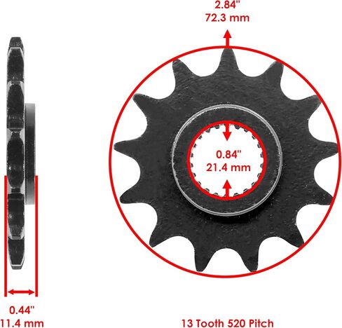 Caltric Front Sprocket Compatible with Yamaha TTR250 TT-R250 1999 2000 2001 2002 2003 2004 2005 2006 in Saudi Arabia