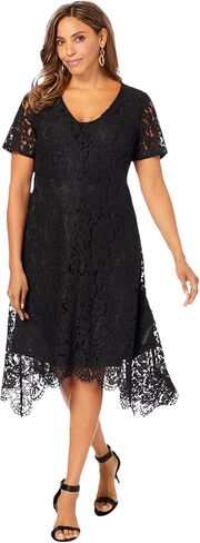 Jessica London Women's Plus Size Lace Handkerchief Dress in Kuwait