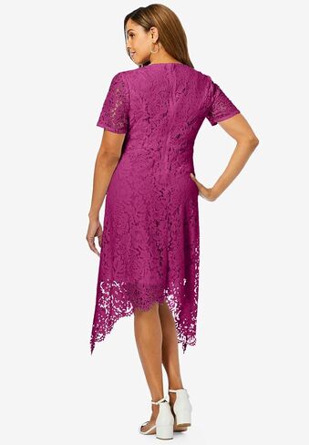 Jessica London Women's Plus Size Lace Handkerchief Dress in Kuwait