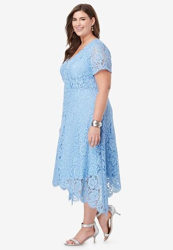 Jessica London Women's Plus Size Lace Handkerchief Dress in Kuwait