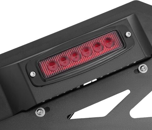 Kuafu الإطارات الاحتياطية حذف قوس لوحة ترخيص متوافقة مع 2007-2018 Jeep Wrangler JK & Unlimited Lear Plate Recording Kit W/Third Brake Light & 2x لوحة إضاءة (عدسة حمراء) in Saudi Arabia