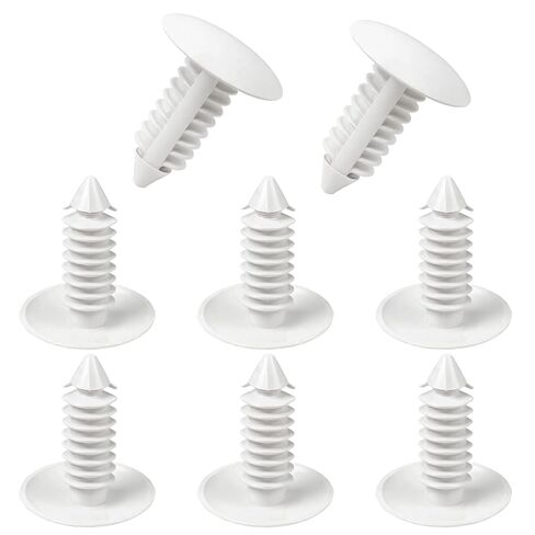 8pcs License Plate Plugs for Holes, Car Bumper Plug, Bumper Shield Fender Liner Push Pin Retainer Clips, Universal Automotive Clips Replacement Accessories for 8mm Rivets Car Plate Hole （White） in Saudi Arabia
