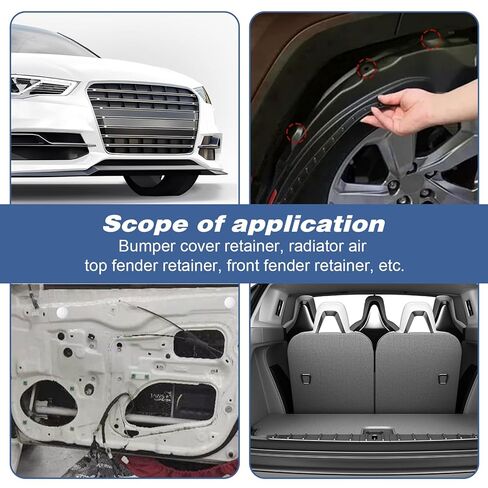 8pcs License Plate Plugs for Holes, Car Bumper Plug, Bumper Shield Fender Liner Push Pin Retainer Clips, Universal Automotive Clips Replacement Accessories for 8mm Rivets Car Plate Hole （White） in Saudi Arabia