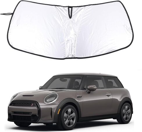 الزجاج الأمامي Sunshade for Mini Cooper 2015-2024 Hardtop 4 Door Front Window Sun Shown قابلة للطي عاكس شمس Bosit in Kuwait