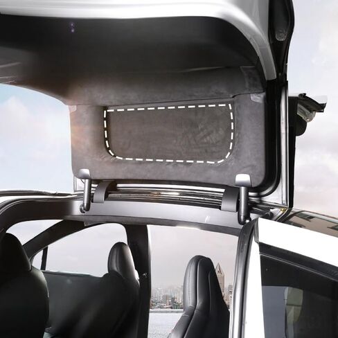 3pcs الزجاج الأمامي غطاء Sunshade متوافق مع Tesla Model X 2023 ، Soft Suede Sun Shown Heat Indist anti-UV الخلفي in Saudi Arabia