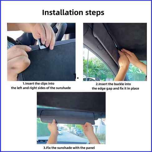3pcs الزجاج الأمامي غطاء Sunshade متوافق مع Tesla Model X 2023 ، Soft Suede Sun Shown Heat Indist anti-UV الخلفي in Saudi Arabia