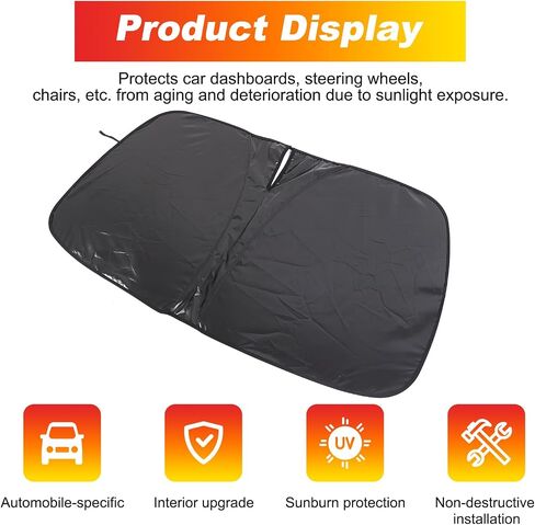 Windshield Sunshade for Ford Escape 2020-2024 SUV Front Window Sun Shade Foldable Reflective Sun Visor Custom Sunscreen UV Blocker Privacy Protector HeatShield Keep Your Car Cooler (Silver) in Saudi Arabia