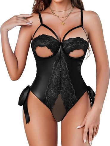AVIDLOVE مثير الملابس الداخلية للنساء قطعة واحدة من الملابس الداخلية teddy underwire bodysits mini الدانتيل الدانتيل بدلة الدانتيل مرة أخرى in Kuwait
