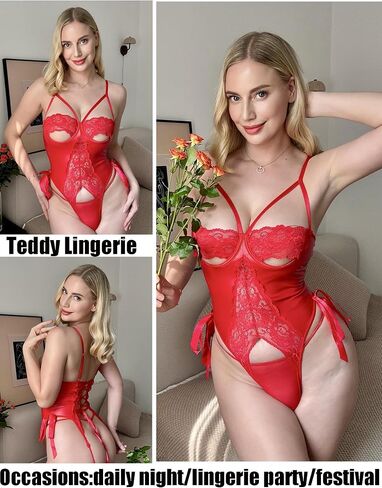 AVIDLOVE مثير الملابس الداخلية للنساء قطعة واحدة من الملابس الداخلية teddy underwire bodysits mini الدانتيل الدانتيل بدلة الدانتيل مرة أخرى in Kuwait