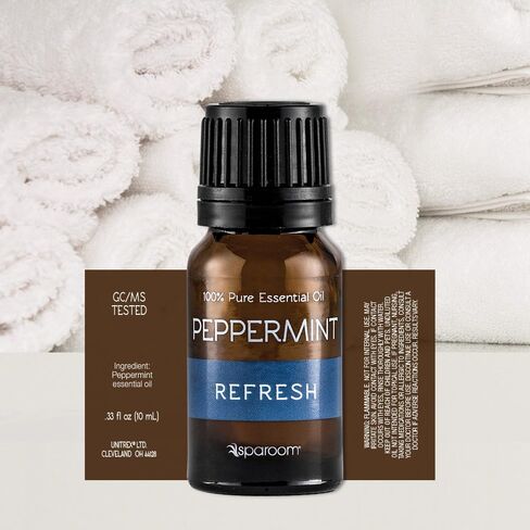 SpaRoom Aromatherapy 100% Pure Undiluted Essential Oil, Refresh Peppermint, 10 mL in Saudi Arabia