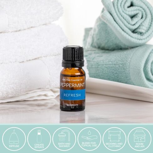 SpaRoom Aromatherapy 100% Pure Undiluted Essential Oil, Refresh Peppermint, 10 mL in Saudi Arabia