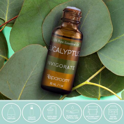 SpaRoom Aromatherapy 100% Pure Undiluted Essential Oil, Refresh Peppermint, 10 mL in Saudi Arabia