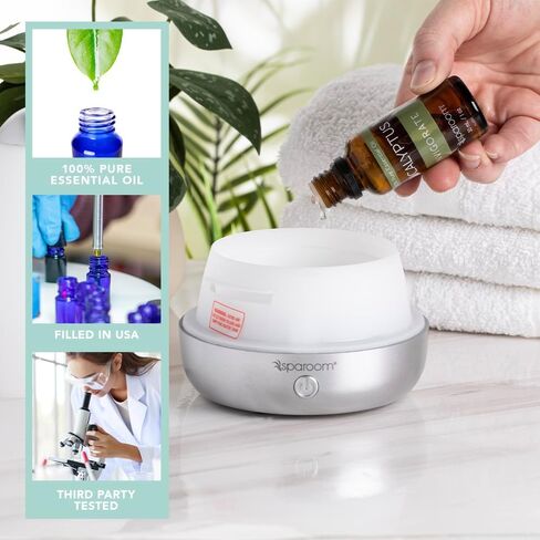 SpaRoom Aromatherapy 100% Pure Undiluted Essential Oil, Refresh Peppermint, 10 mL in Saudi Arabia