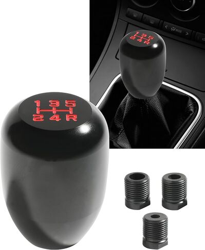 مقبض Shift ، ملحقات السيارات مقابض SHIFTER ، مقبض Shift Car Stick Car Malloy مع محول ، استبدال مقابض الترس اليدوي 5 السرعة ، مناسبة لمعظم السيارات اليدوية والشاحنات ، سيارات الدفع الرباعي ، RVS ، إلخ (أسود) in Saudi Arabia