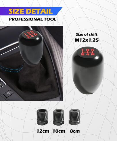 مقبض Shift ، ملحقات السيارات مقابض SHIFTER ، مقبض Shift Car Stick Car Malloy مع محول ، استبدال مقابض الترس اليدوي 5 السرعة ، مناسبة لمعظم السيارات اليدوية والشاحنات ، سيارات الدفع الرباعي ، RVS ، إلخ (أسود) in Saudi Arabia